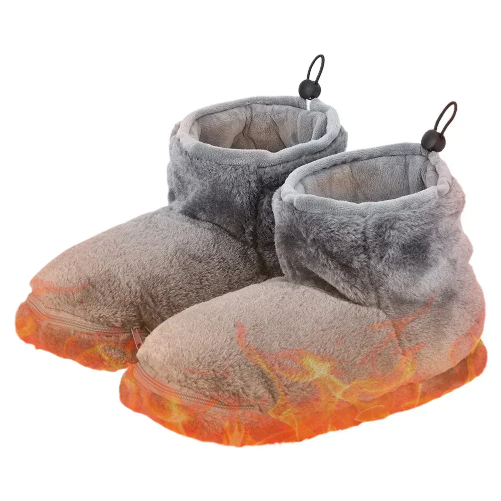 Elektrische USB-sloffen met pluche voering – WarmFeet