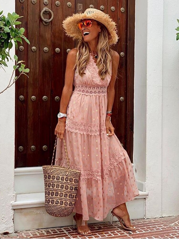 Boho Ibiza Maxi-jurk – Solana