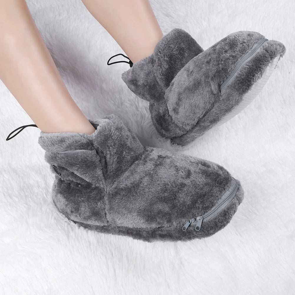 Elektrische USB-sloffen met pluche voering – WarmFeet