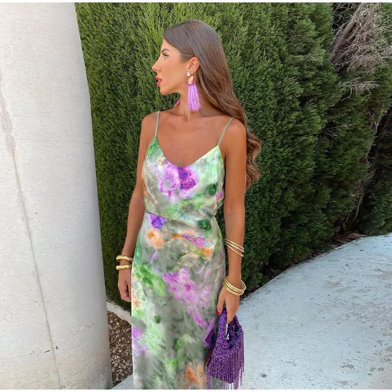 Off-shoulder maxi jurk met bloemenprint – Seraphina