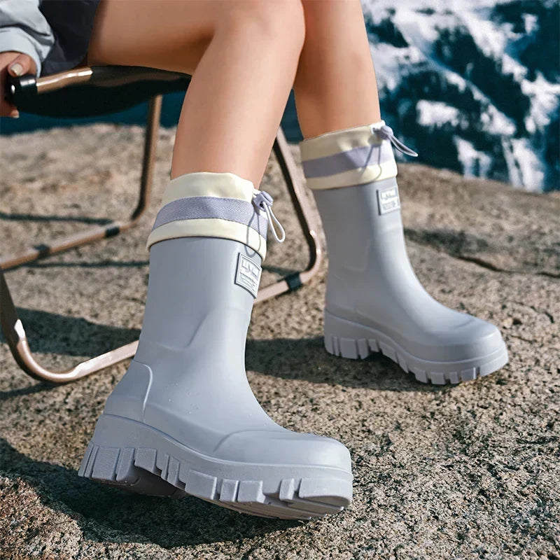 Waterdichte dames regenlaarzen in retrolook – Arlena