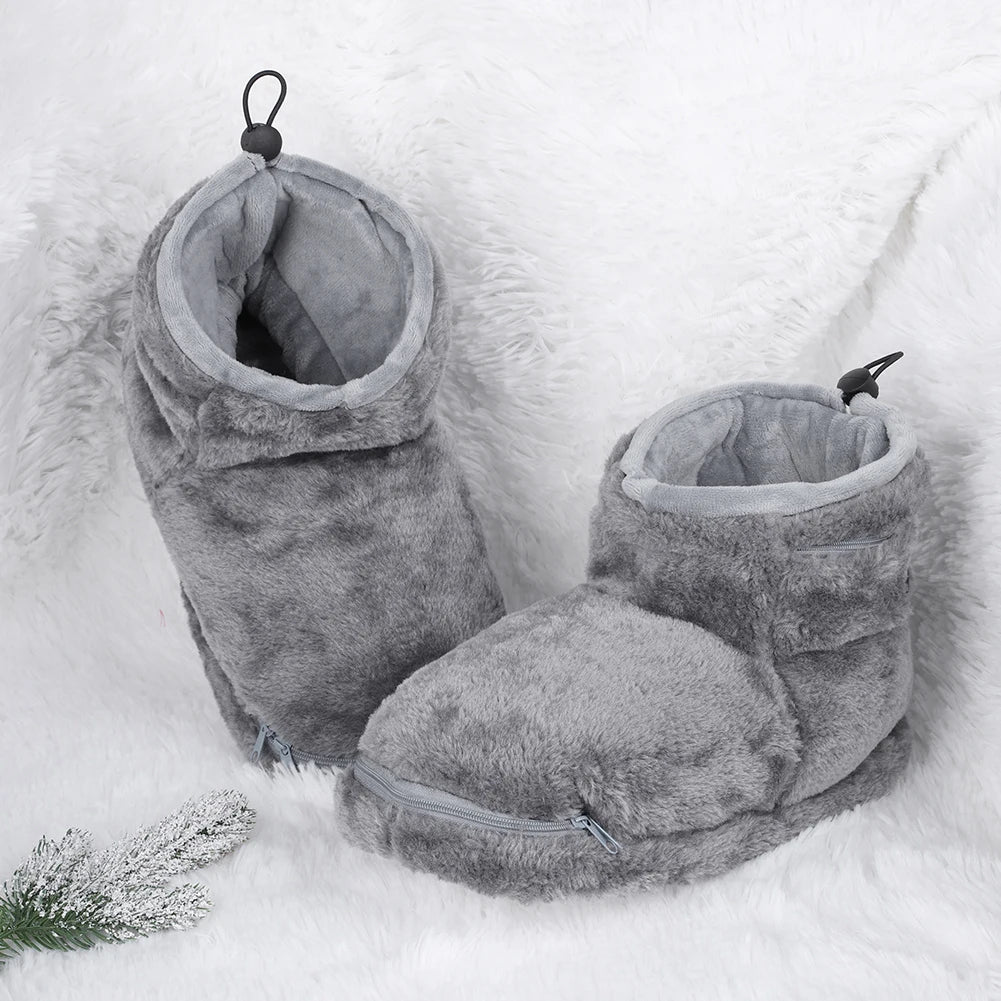 Elektrische USB-sloffen met pluche voering – WarmFeet