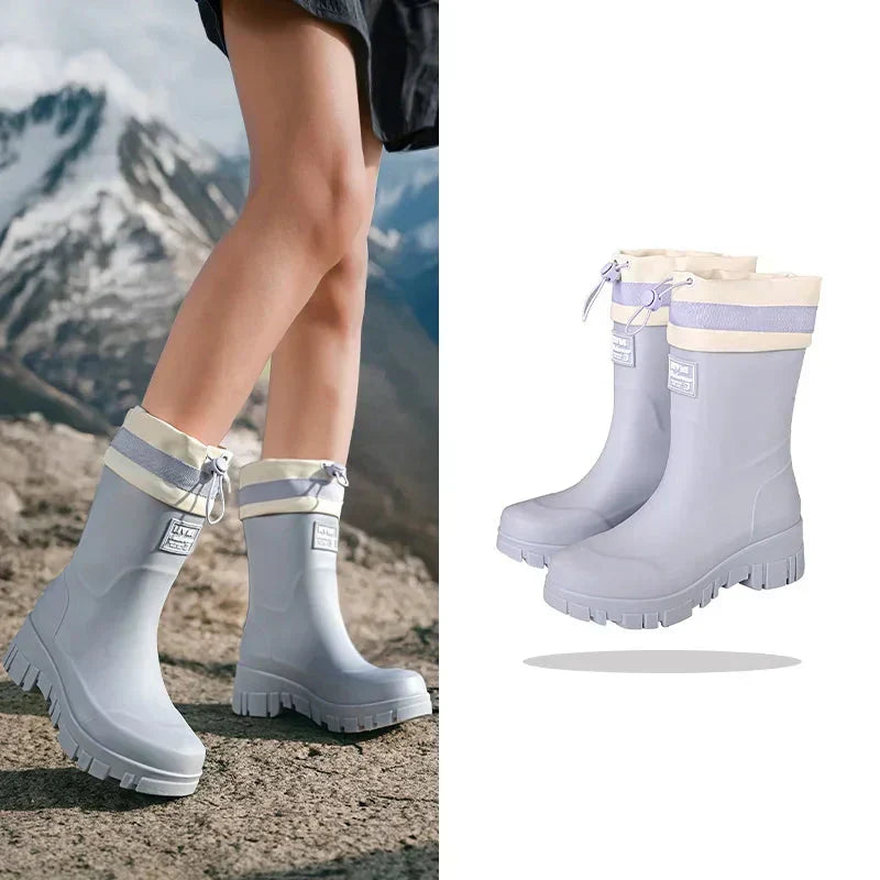 Waterdichte dames regenlaarzen in retrolook – Arlena