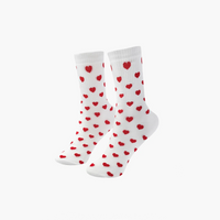 Crew sokken met hartjesmotief | 2-pack