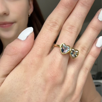 Hart Medaillon Ring met Foto