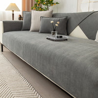 Chenille bankhoes met visgraatmotief – VeluraShield