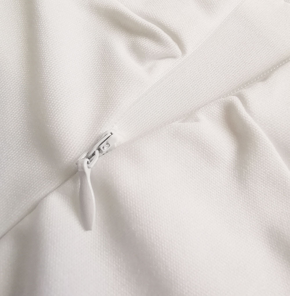 Lange jurk met zijsplit en hoge taille
