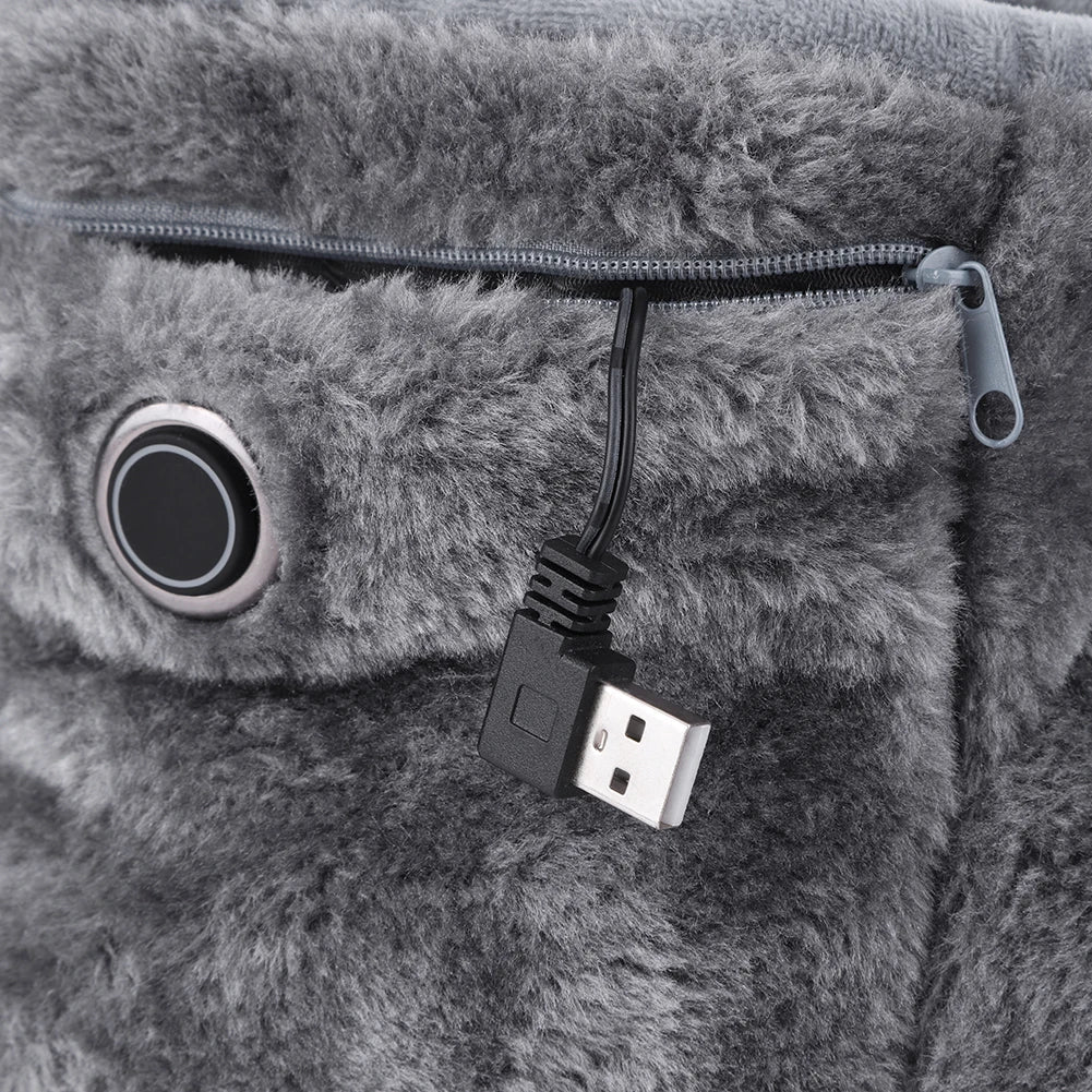 Elektrische USB-sloffen met pluche voering – WarmFeet