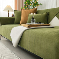 Chenille bankhoes met visgraatmotief – VeluraShield