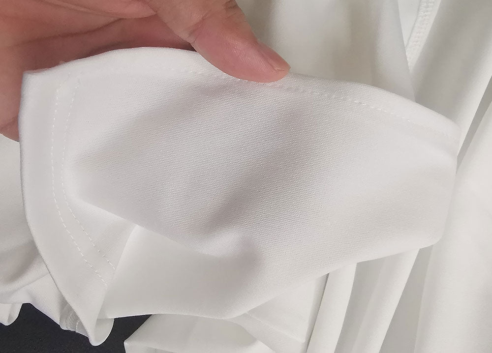 Lange jurk met zijsplit en hoge taille
