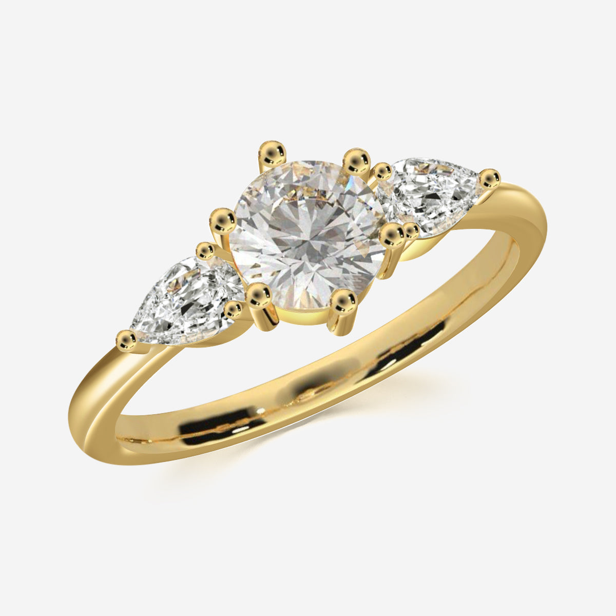 Trinity Ring met Drie Zirkonia's