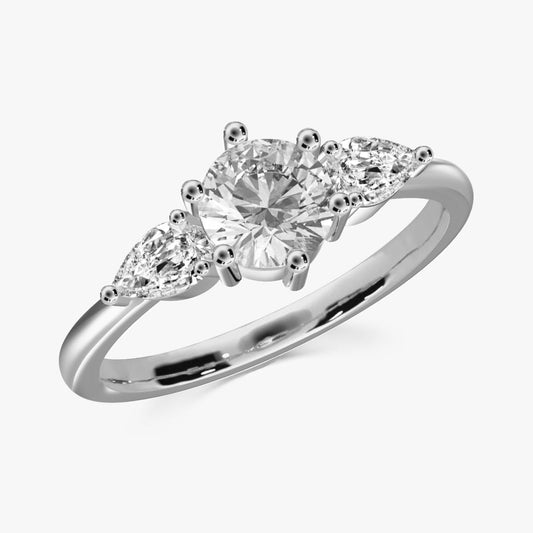 Trinity Ring met Drie Zirkonia's