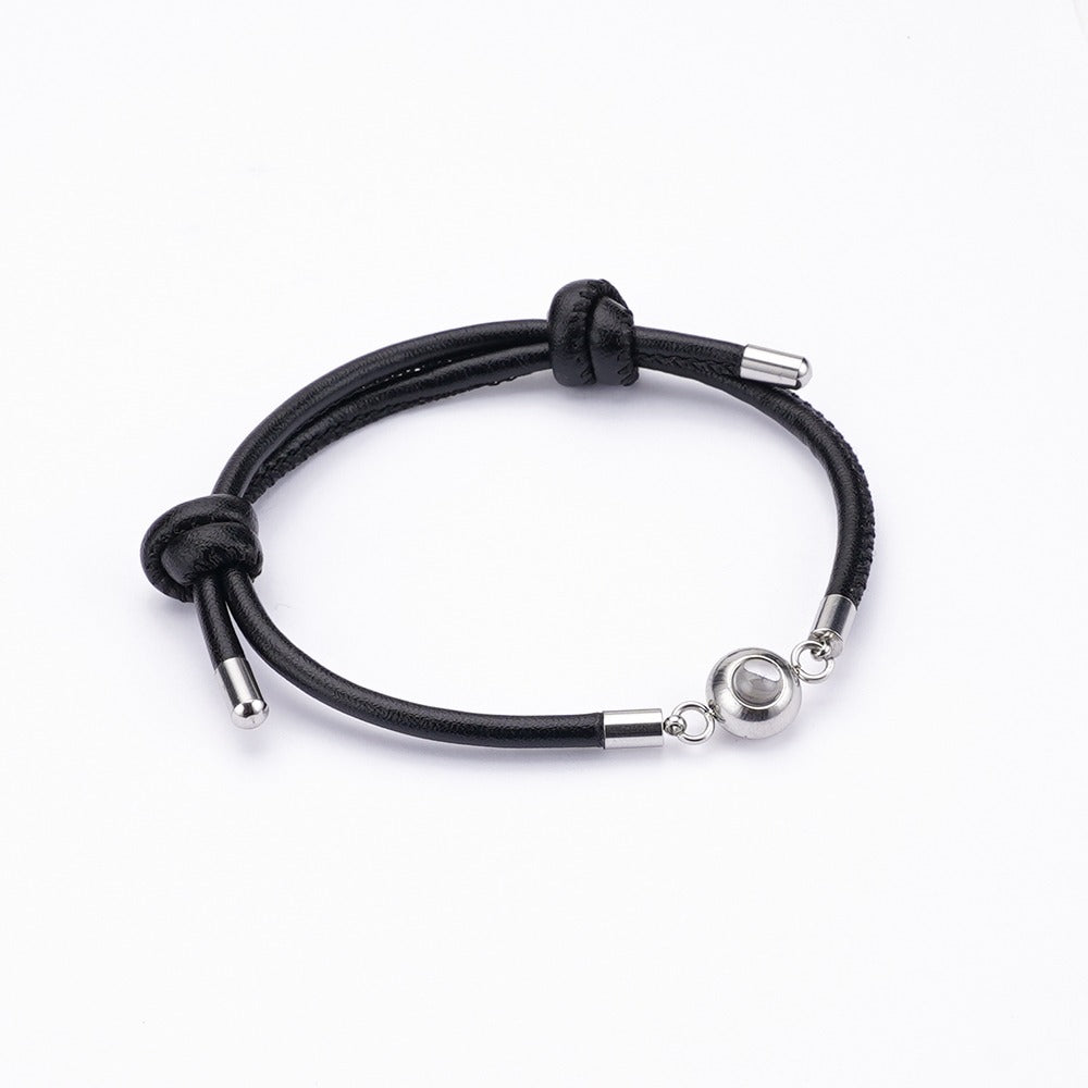 Leren Projectie Armband met Cadeaudoos