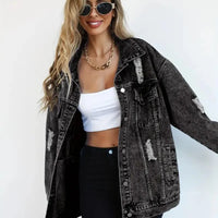 Oversized gevoerd dames jeansjack – Talia