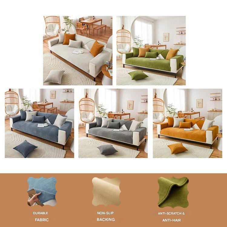 Chenille bankhoes met visgraatmotief – VeluraShield