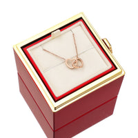 Rozenbox Cadeauset met Gegraveerde Ketting