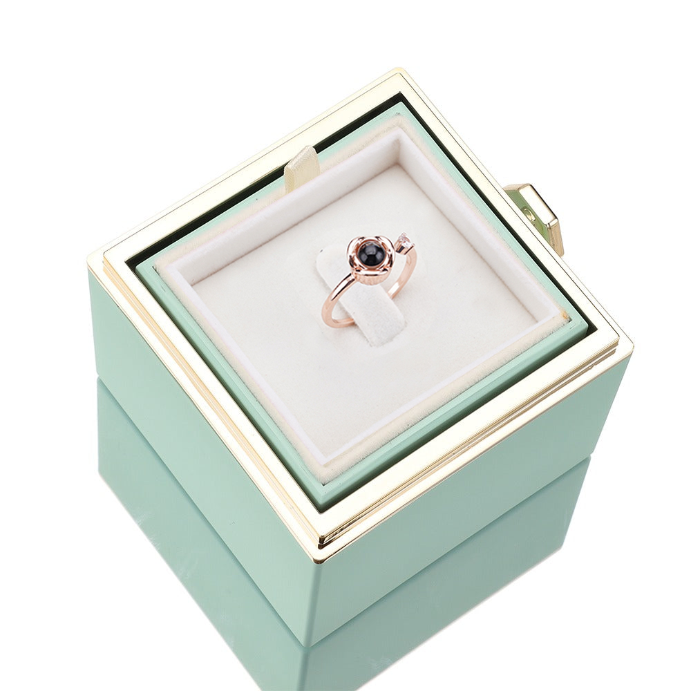 Rozenbox met Projectiering en Echte Roos