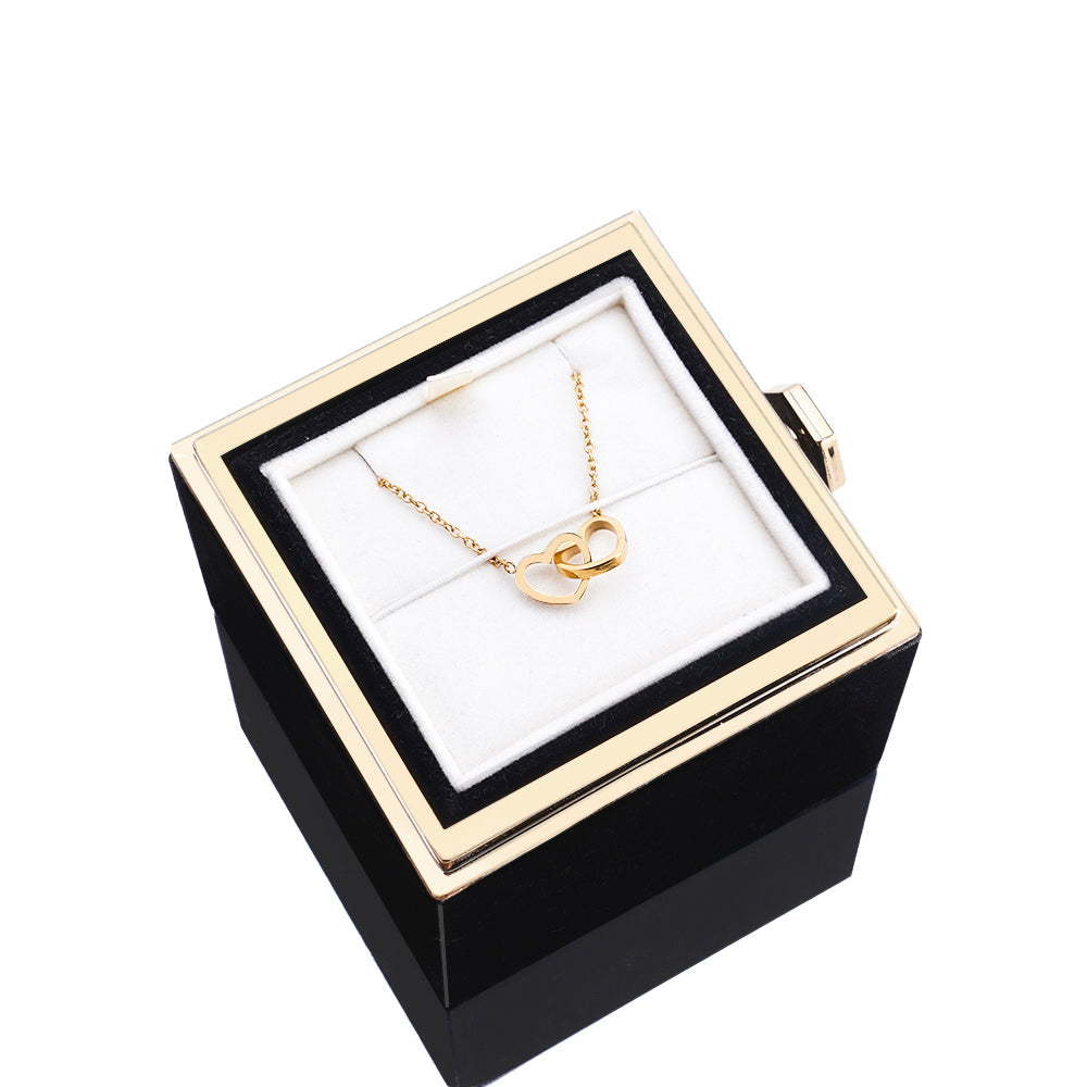 Rozenbox Cadeauset met Gegraveerde Ketting