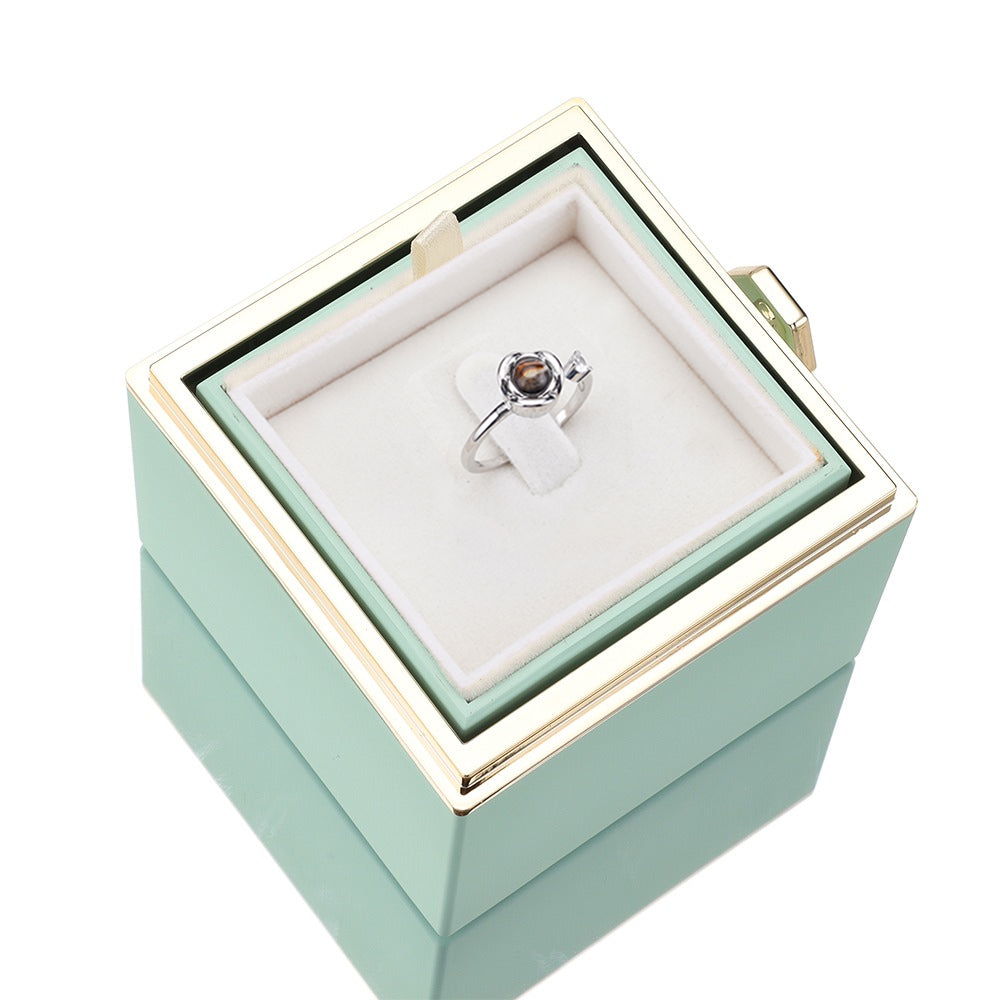 Rozenbox met Projectiering en Echte Roos