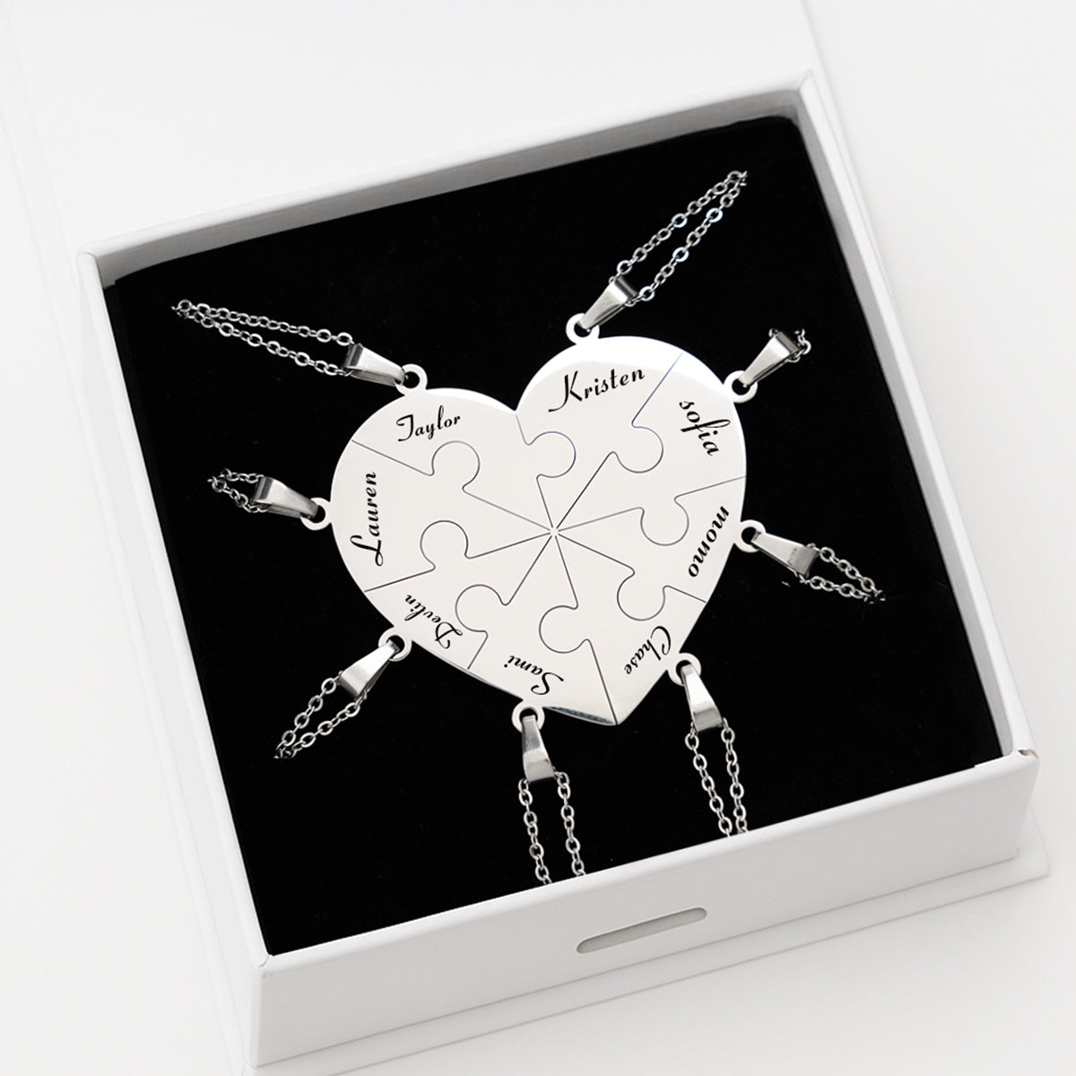 Puzzelhart Ketting