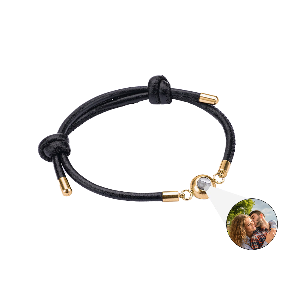 Leren Projectie Armband met Cadeaudoos