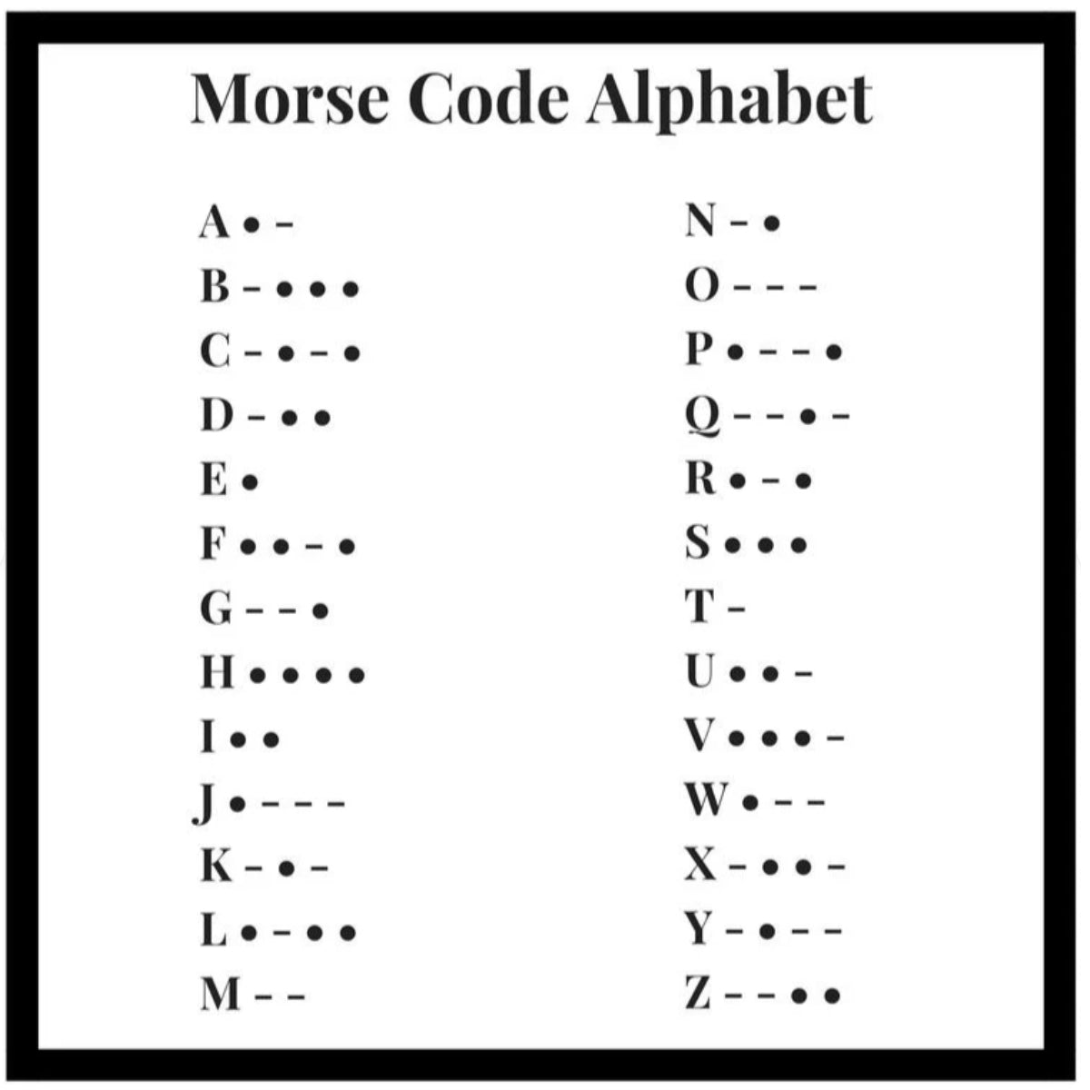 Morsecode Ketting