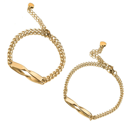 Gegraveerde Infinity Armbandenset
