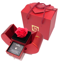Eeuwige Rozenbox met Roos en Ketting