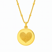 Hart Ketting met Twee Vingerafdrukken