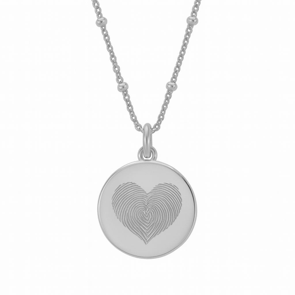 Hart Ketting met Twee Vingerafdrukken