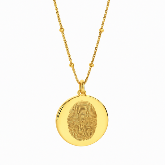 Ketting met Gegraveerde Vingerafdruk