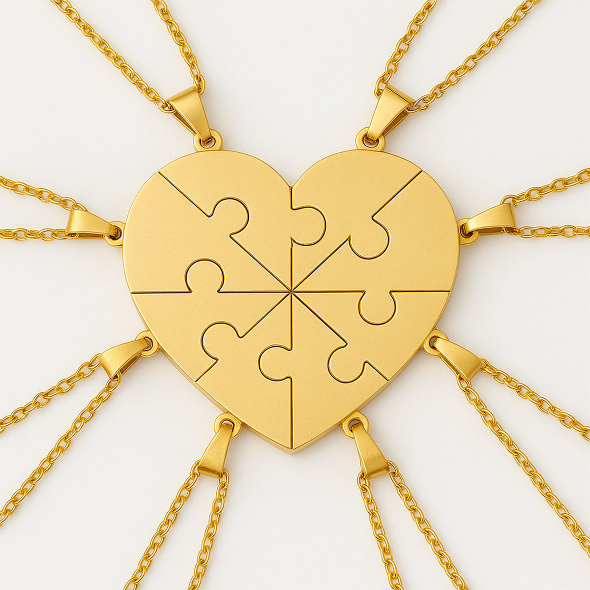 Puzzelhart Ketting