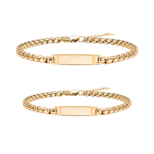 Gegraveerde Armbandenset Eeuwige Band