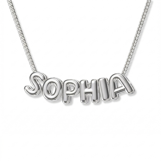 Ketting met Eigen Naam in Bubbelletters