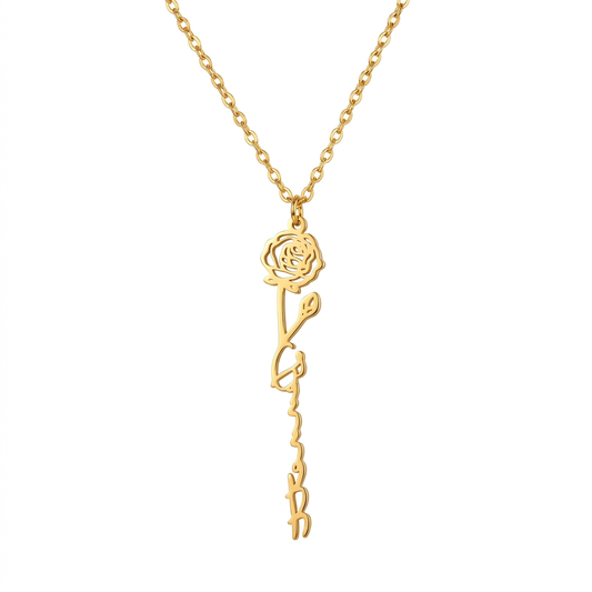Naamketting met Geboortebloem