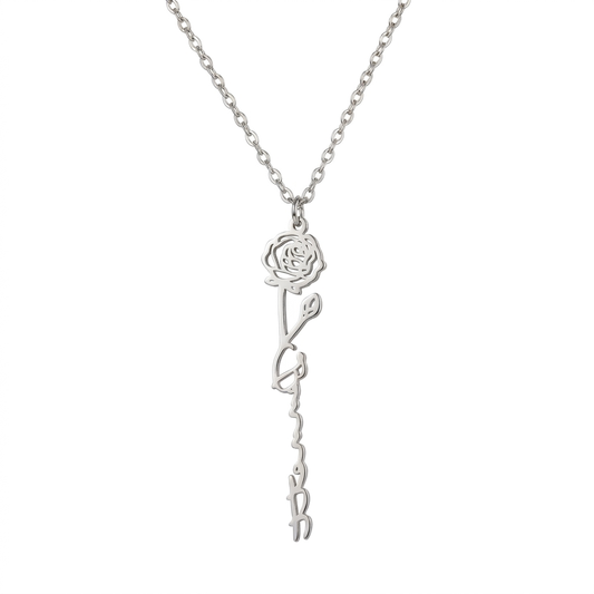 Naamketting met Geboortebloem