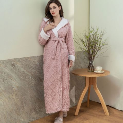 Fleece ochtendjas voor dames – Serena