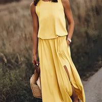 Mouwloze maxi zomerjurk – Sophie