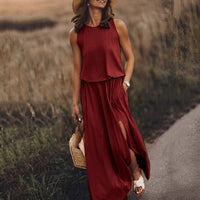 Mouwloze maxi zomerjurk – Sophie