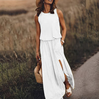 Mouwloze maxi zomerjurk – Sophie