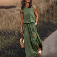 Mouwloze maxi zomerjurk – Sophie