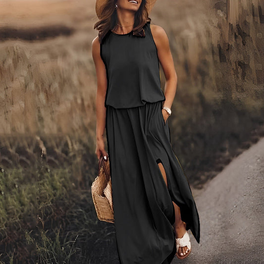 Mouwloze maxi zomerjurk – Sophie