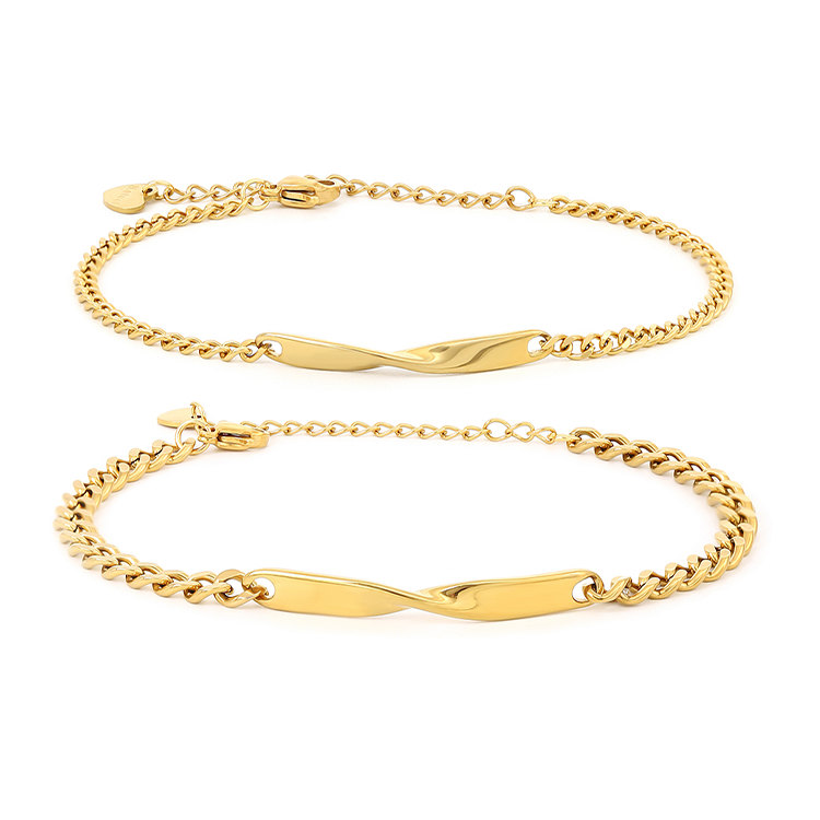 Infinity Armbanden Set met Gravering