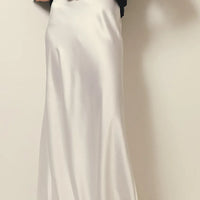 Satijnen rok met hoge taille – Leona