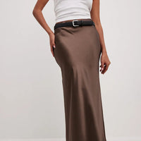 Satijnen rok met hoge taille – Leona