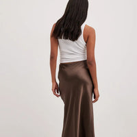 Satijnen rok met hoge taille – Leona