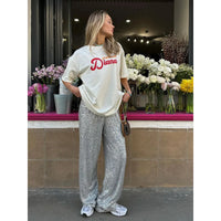 Zijdezachte pailletten broek – Luna
