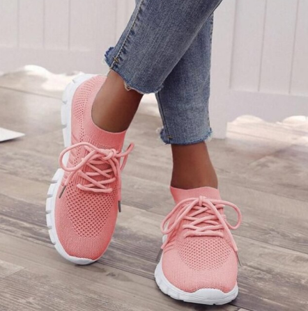 Orthopedische sneakers met mesh bovenwerk