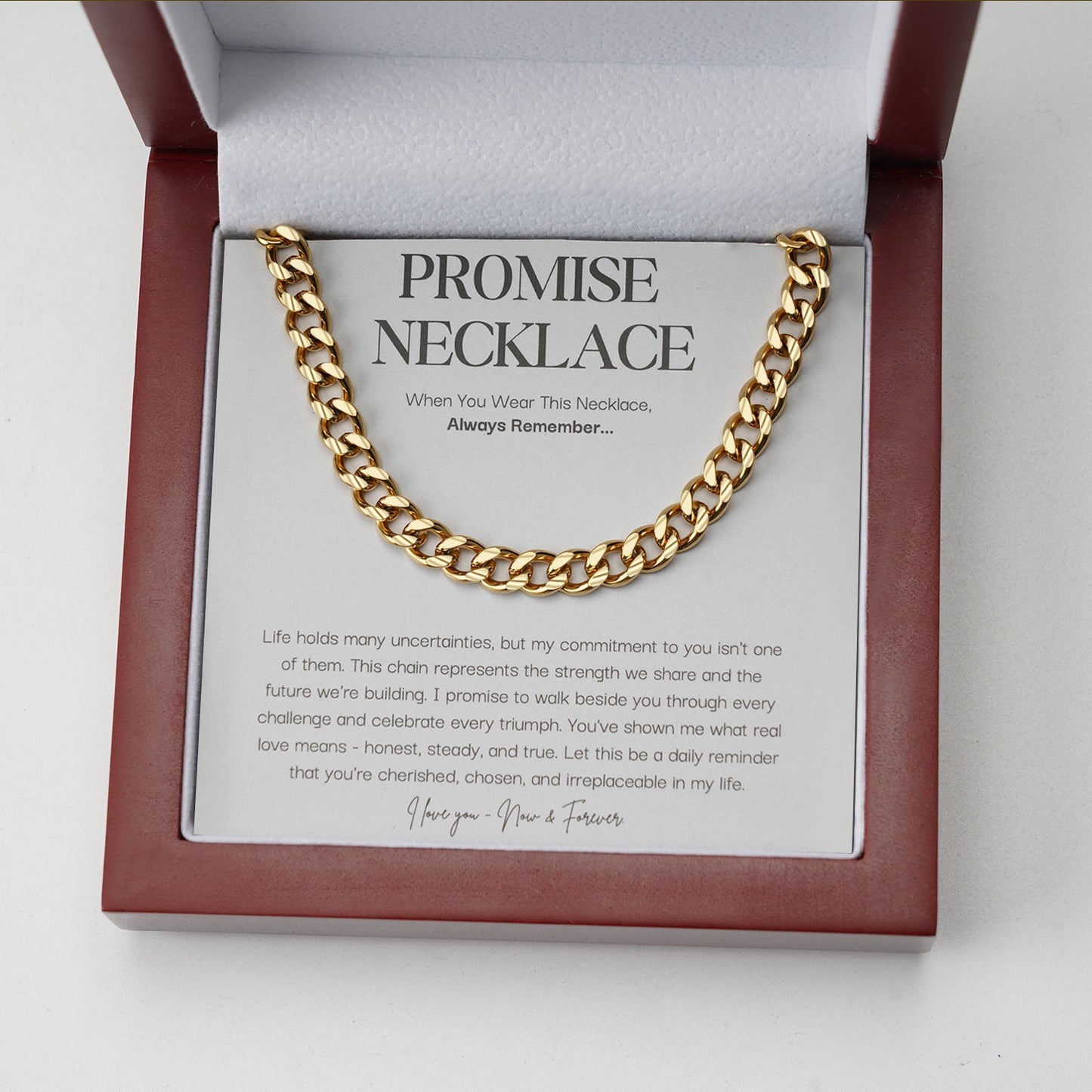 Belofteketting van Sterling Zilver