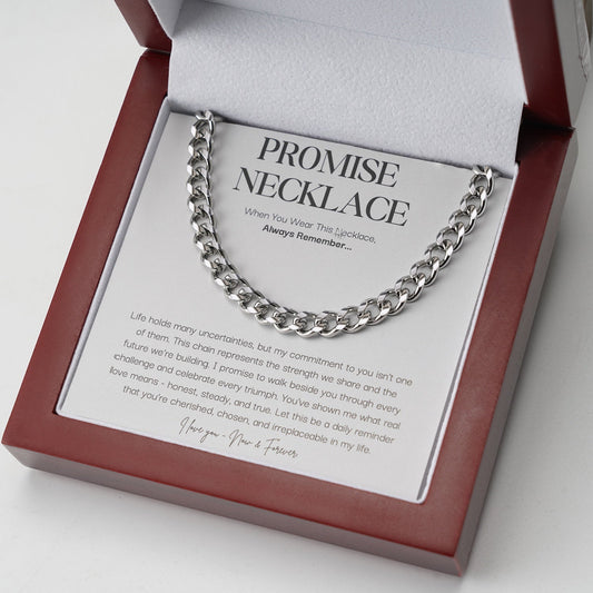 Belofteketting van Sterling Zilver